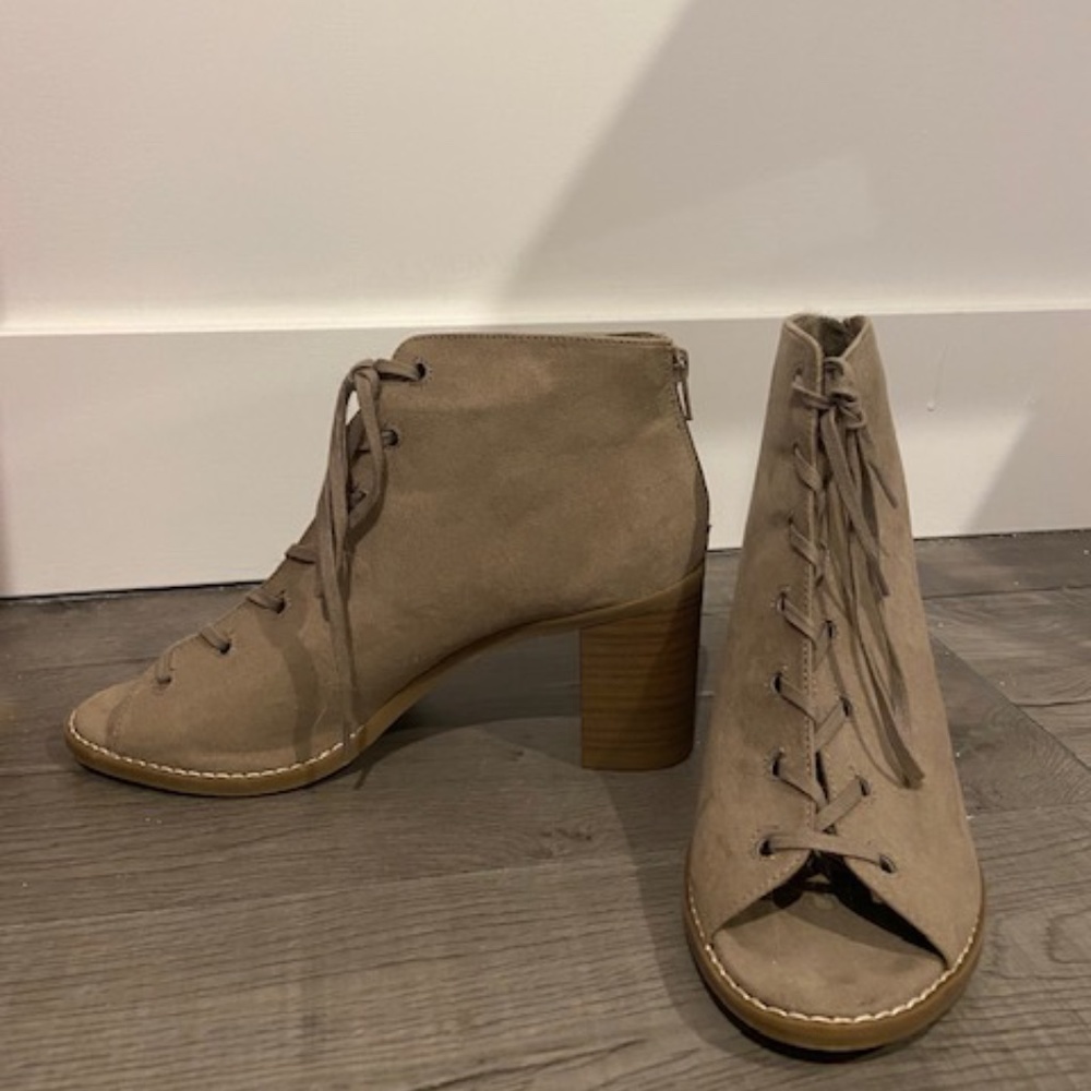 Grey Faux Suede Boots